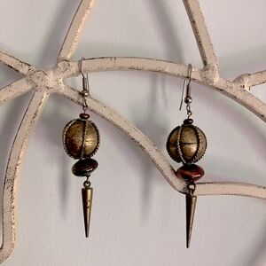 Copper Gold Tone Earrings